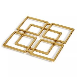 Set of 3 Hotel Collection Gold Geometric Modern Trivet